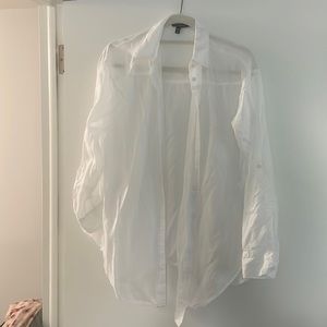 Express white button down shirt size XS